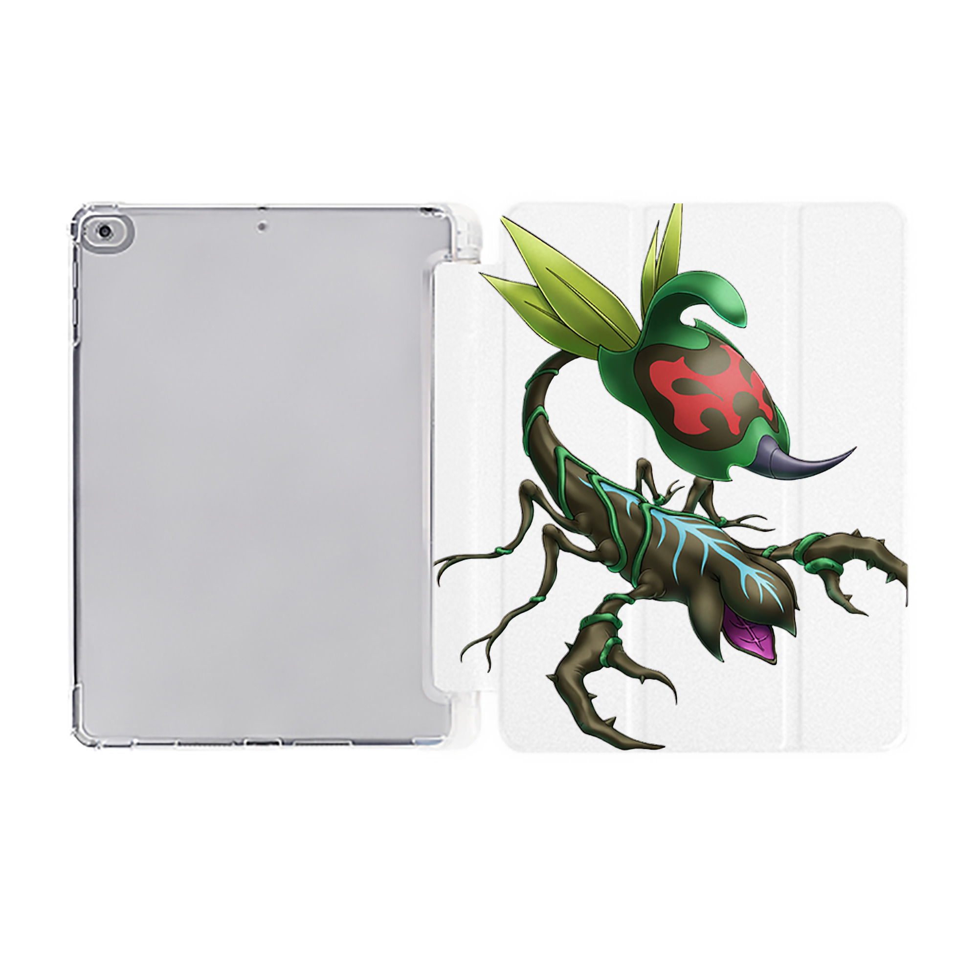 （画像用） 遊☆戯☆王 Yu-Gi-Oh! IPad ケース ペン収納付き 三つ折りスタンド PUレザー×シリコン 対応機種9.5/10.5/10.9インチ